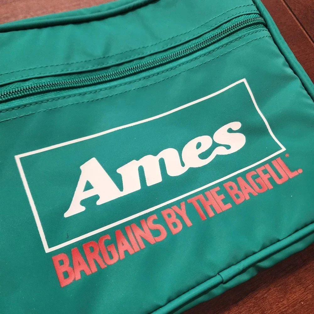 Vintage 90s Ames Department Store Bargains By The Bagful Lunch Bag Green Work